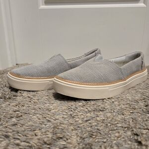 Toms Gray Slip-On Sneakers Sz9